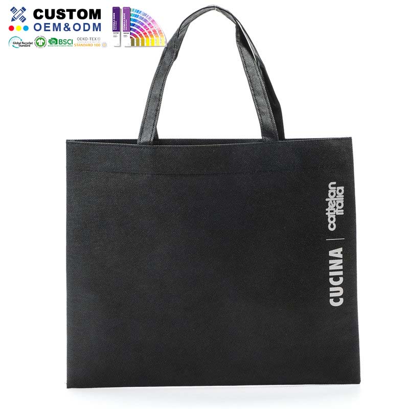 Black Non Woven Bag No Gusset