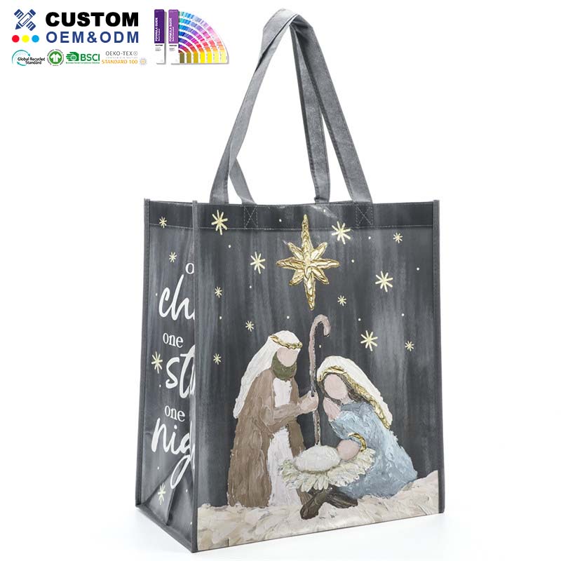 Christmas Eve PP Non Woven Laminated Shopper