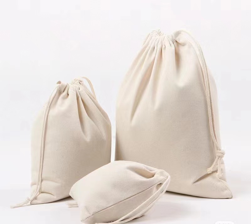 Cotton Canvas Drawstring Gift Bags
