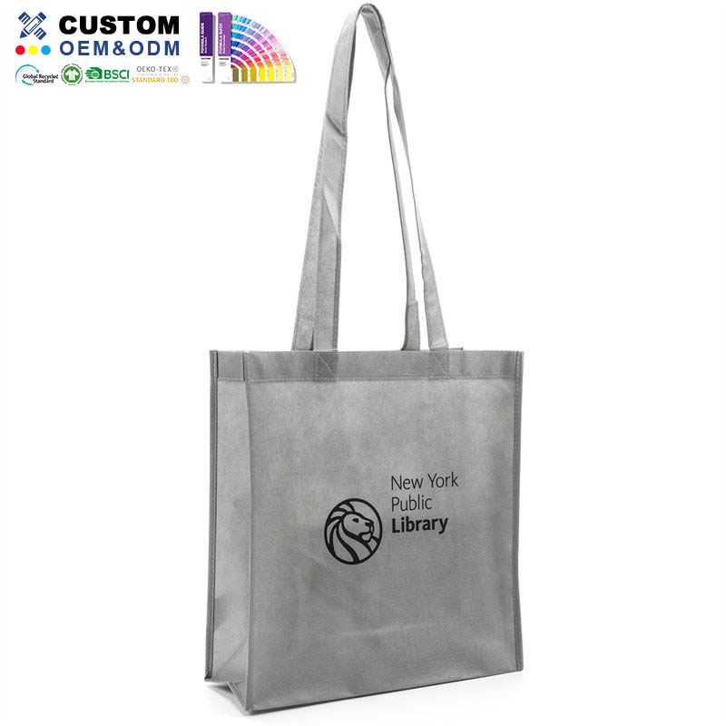 Grey PP Non Woven Shopper with Black Silk Print