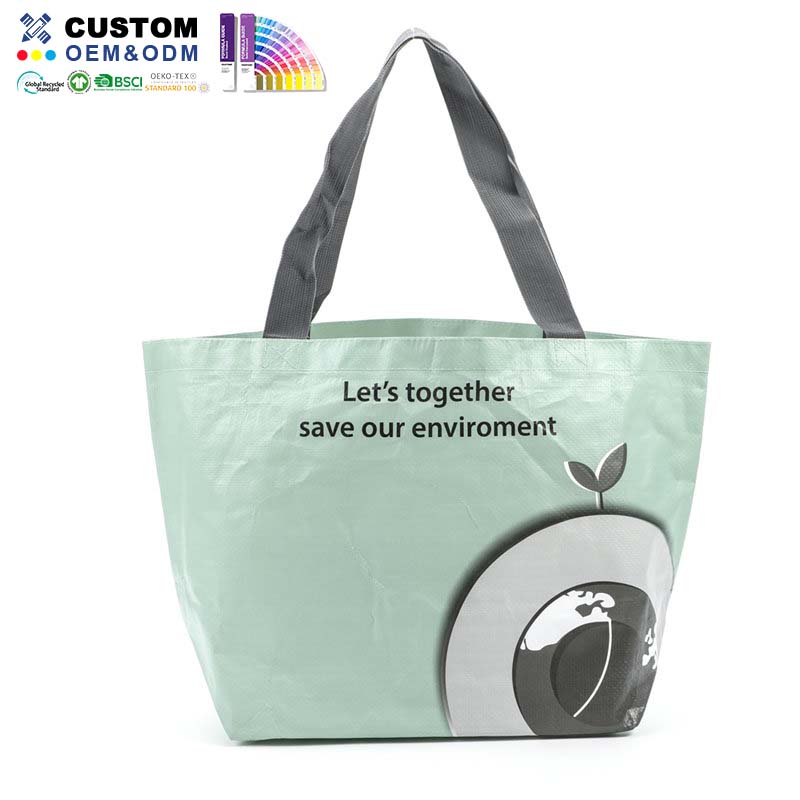 PP Woven Shopper Tote W Wide Handle
