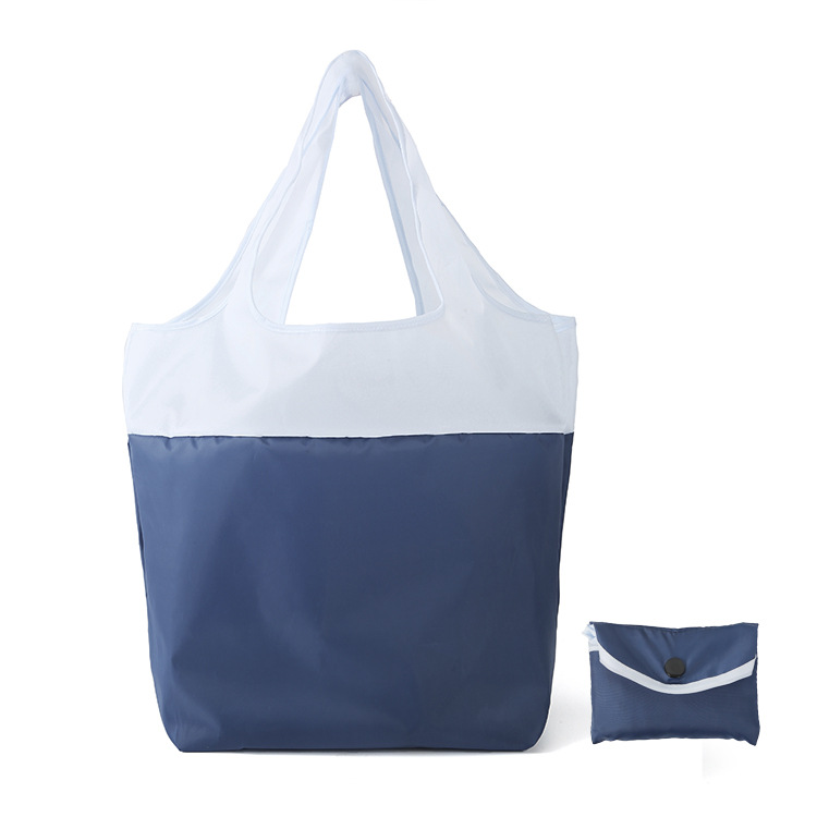 Two-Tone Reusable Foldable Grocery Tote
