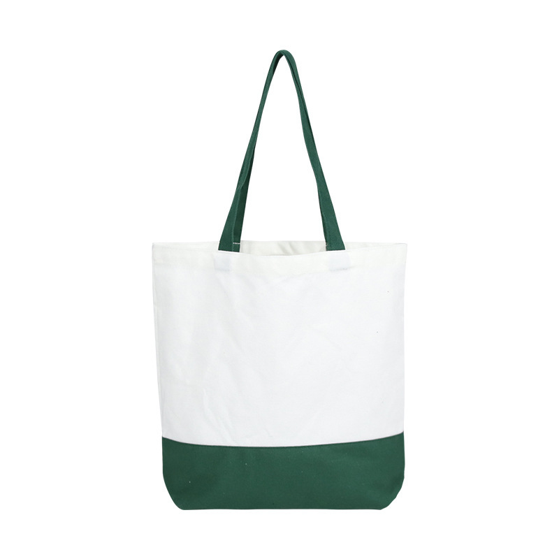 TWO TONE SIMPLE CANVAS TOTE